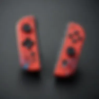 Custom Joy-Con controller showcasing vibrant abstract art