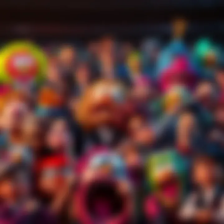 Iconic Characters of Adult Swim A vibrant collage of iconic Adult Swim characters