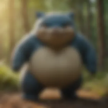 A close-up of a Snorlax, symbolizing resilience in battles