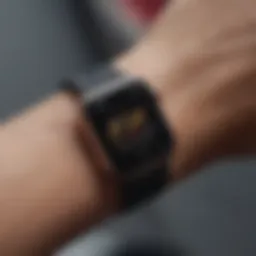 Sleek Apple Watch displaying fitness data