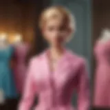 Barbie clothes on elegant mannequin