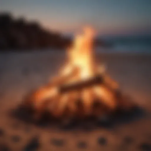 Celebrity Beach Bonfire Scene