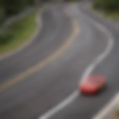 Detailed Close-up of Lightning McQueen Track Curves