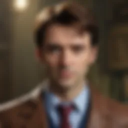 The Tenth Doctor in a pivotal scene showcasing emotional depth