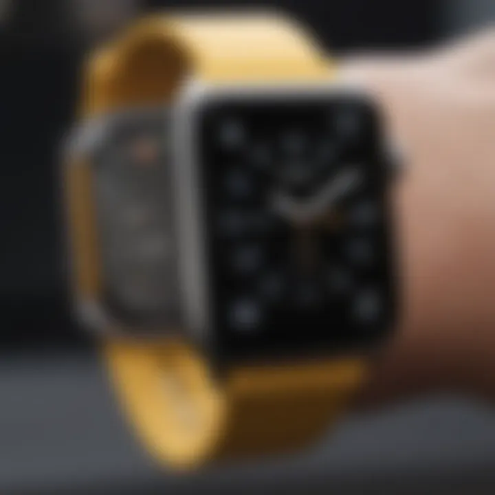 Elegant design of Apple Watch showcasing its sleek interface