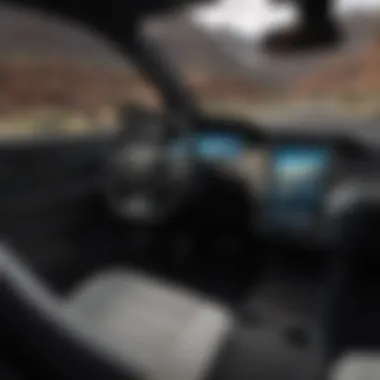 Interior view highlighting advanced technology in Tesla truck