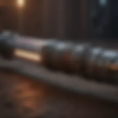 Crafted lightsaber blade with intricate detailing