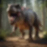 Ferocious T-Rex in Virtual World