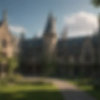 The Four Houses of Hogwarts: A Visual Representation Illustration of the four Hogwarts houses