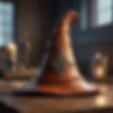 A wizard's hat symbolizing house selection