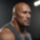 Dwayne Johnson on set, showcasing intense character preparation