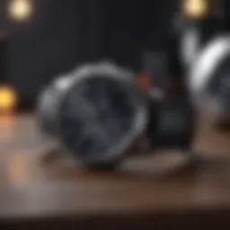 Elegant black leather band