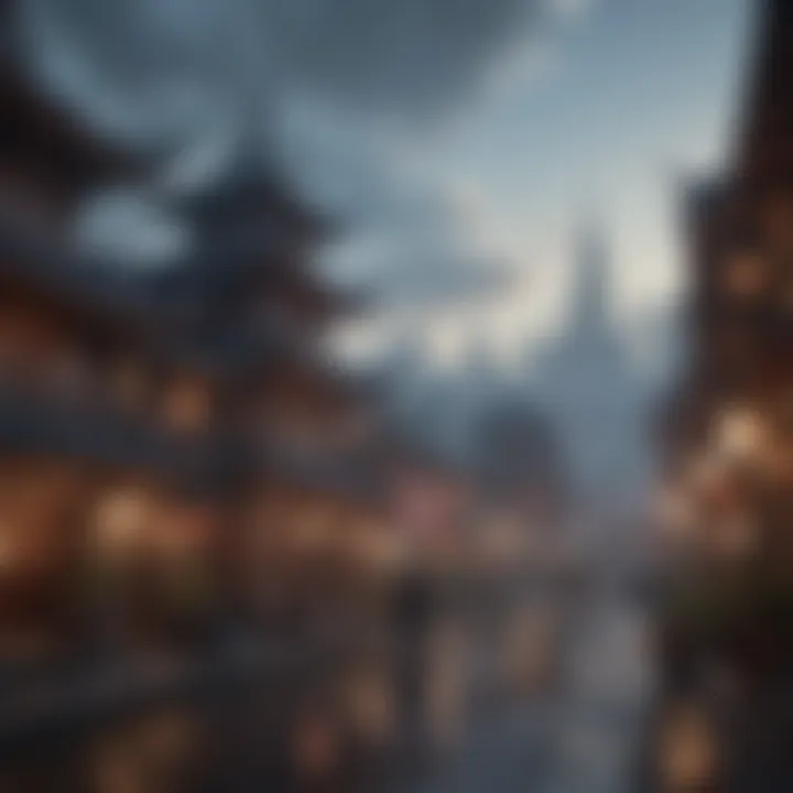 Enigmatic Eastern Cityscape in FF XIV Stormblood