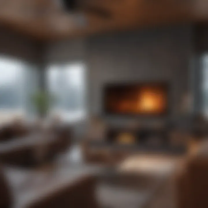 A cozy living room setting with a Fire Stick connected to a large screen TV.