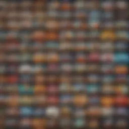 A vibrant collage showcasing diverse genres on Apple Plus