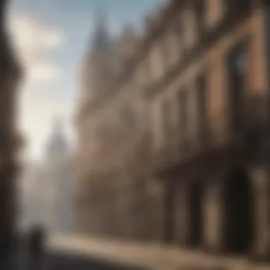 A scenic view of a historical cityscape in an Assassin's Creed game