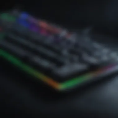 Razer keyboard showcasing customizable RGB lighting