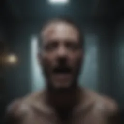A haunting scene from a suspenseful horror film