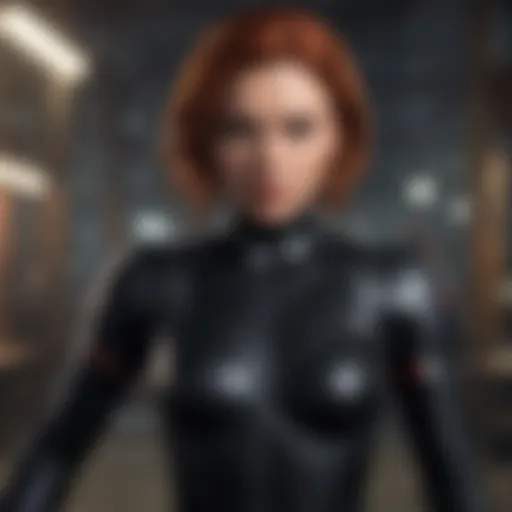 Fierce Female Lead in Black Widow Setting