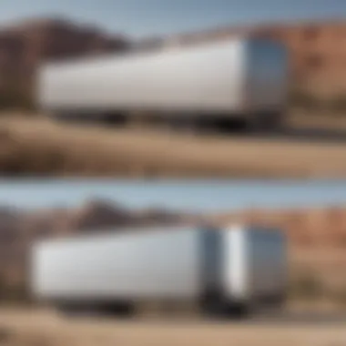 A side-by-side comparison of Crouch Mesa Trailers and conventional trailers in an outdoor setting.