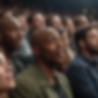 Audience Engagement During the Show Audience reacting to a joke