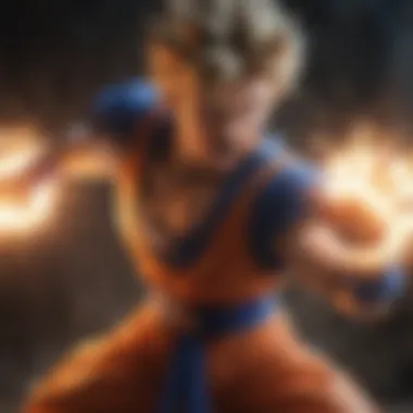 Fierce Warrior's Energy Blast Fierce warrior unleashing devastating energy blast