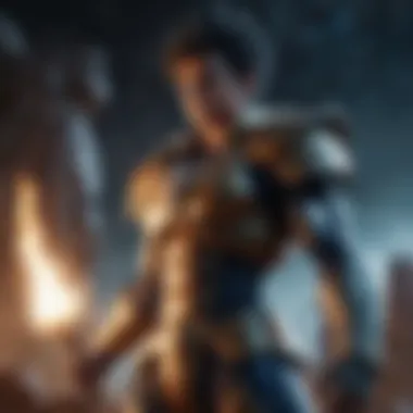 Mystical Warrior in Cosmic Realm Mystical warrior standing in the cosmic realm