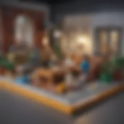 Detailed view of the Friends LEGO set showcasing iconic elements