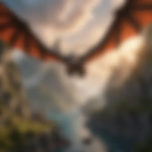 The majestic Hidden World with dragons soaring above