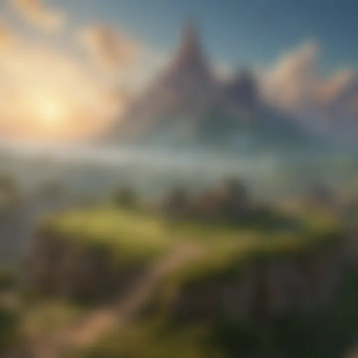 Artistic depiction of Hyrule's iconic landscape