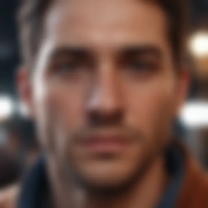 A close-up of the protagonist, showcasing the emotional depth of the character