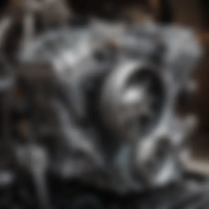 Detailed close-up of a vintage Ford engine component