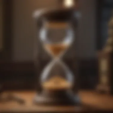 Vintage hourglass symbolizing the passage of time