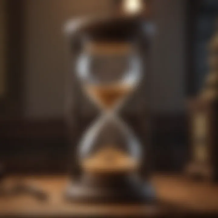 Vintage hourglass symbolizing the passage of time
