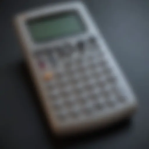 A sleek graphing calculator showcasing advanced functions.