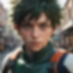 A dynamic scene showcasing the protagonist's determination