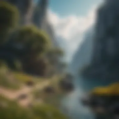 Fantasy Adventure Awaits A whimsical landscape from a fantasy adventure