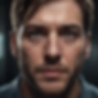 Psychological Horror Intensity An intense frame from a psychological horror film