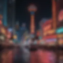 Vibrant Las Vegas Strip at night showcasing neon lights and bustling crowds