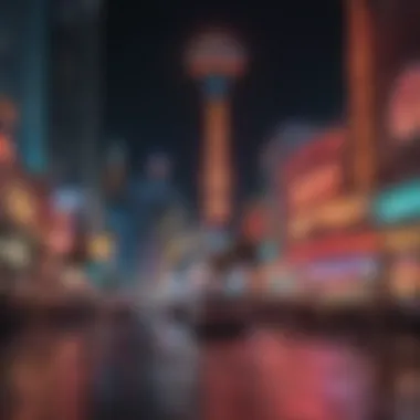 Vibrant Las Vegas Strip at night showcasing neon lights and bustling crowds