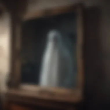 Ghostly apparition emerging from the mirror