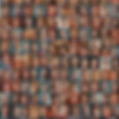 Collage of Popular Comedy Series A vibrant collage of popular streaming comedy series