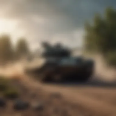 A powerful tank in action on the battlefield