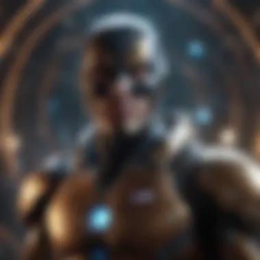Cosmic Enigma Unveiled Mystical Marvel character in cosmic setting
