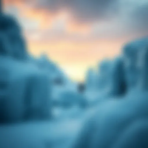 A striking visual representation of the film's icy landscapes.