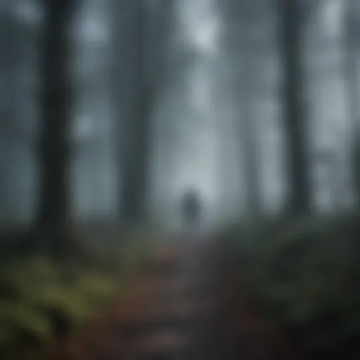 A shadowy figure in a misty forest symbolizing the unknown aspects of paranormal experiences.