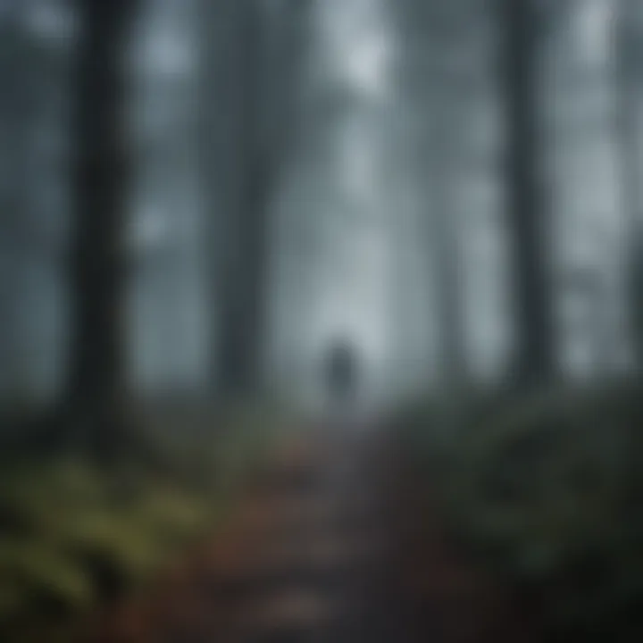 A shadowy figure in a misty forest symbolizing the unknown aspects of paranormal experiences.