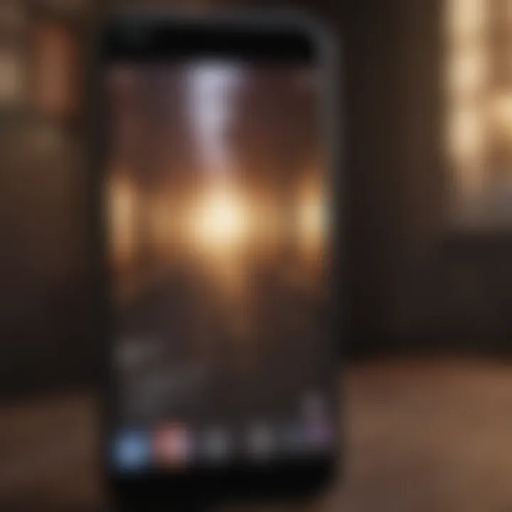 Close-up of digital editing features on a smartphone