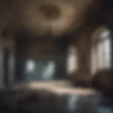 Ethereal apparition in abandoned mansion