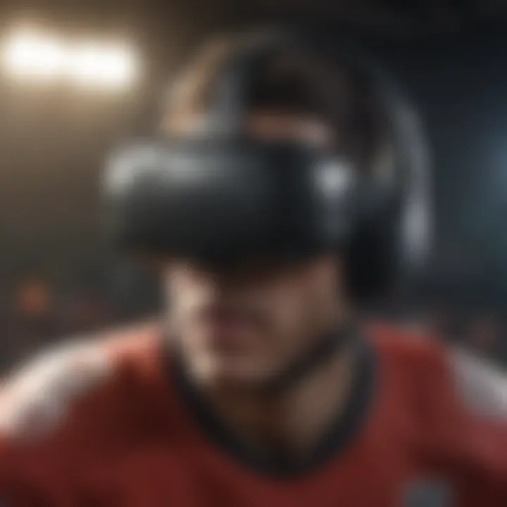 Innovative VR headset used in football gaming